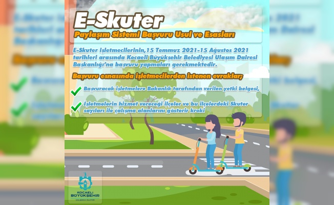 E-scuter işletmesi için başvurular alınıyor