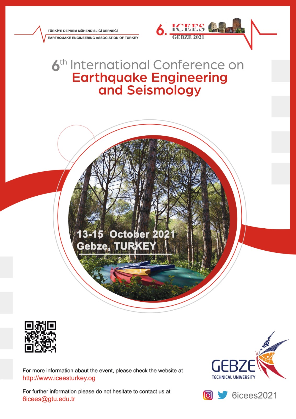 6. Uluslarası Deprem Mühendisliği ve Sismoloji Konferansı Gebze'de yapılacak