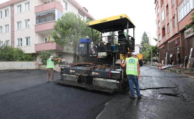 Gebze’de sıcak asfalt çalışmaları