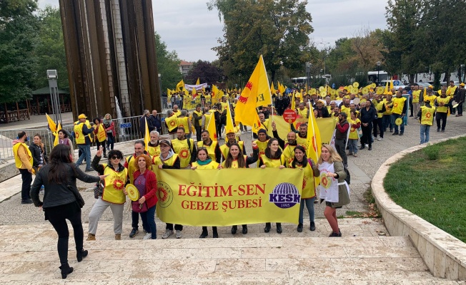 Gebze Eğitim-Sen Ankara’da mitinge katıldı