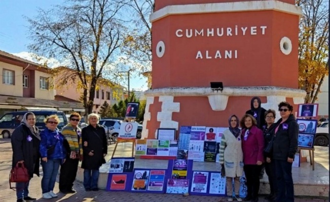Bursa Yenişehir'de kadına şiddete dikkat çekildi