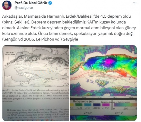 Naci Görür’den Marmara depremi açıklaması