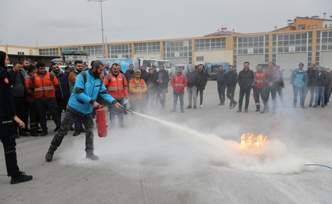 Kayseri Kocasinan'dan yangın tatbikatı