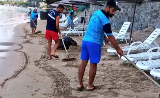 Bayramoğlu halk plajında temizlik