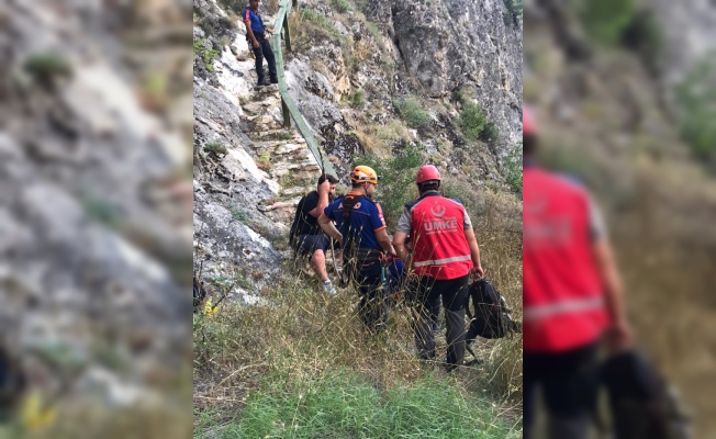 Bilecik'te kanyonda mahsur kalan kişi kurtarıldı