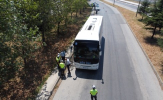 Bursa'da şehirler arası yolcu otobüsleri denetleniyor