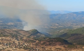 GÜNCELLEME - Balıkesir'de çıkan orman yangınına havadan ve karadan müdahale ediliyor