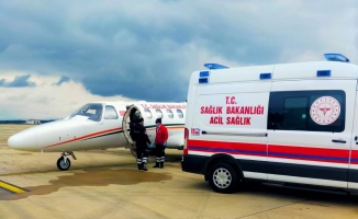 Mardin'deki yoğun bakım hastası ambulans uçakla Bursa'ya nakledildi